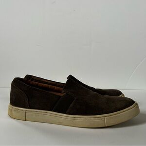 Frye Womens Gray Slip On Suede Low Top Shoes Sneakers 3471171-GIO Size 8M